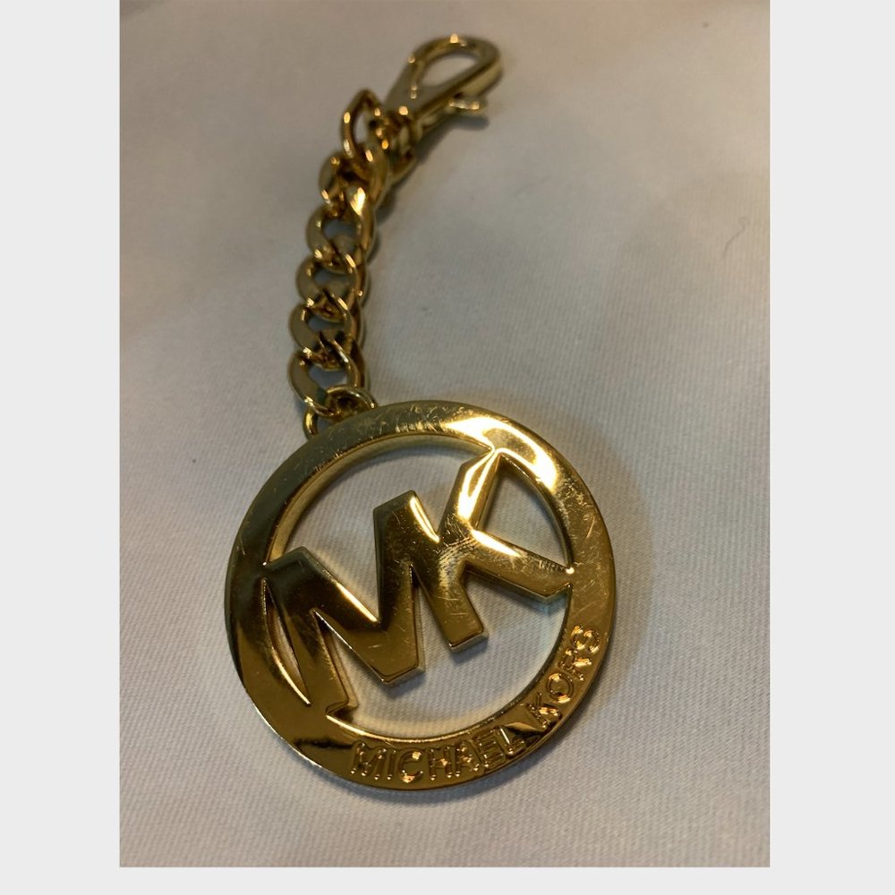 Michael Kors MK Bag Charm Keychain Gold Tone